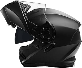 GJH Motorcycle Helmets for Men & Women Modular Motorcycle Helmet Flip Up Anti-Fog Lens Double for Helmets for Adults DOT Approved(M/L/XL
