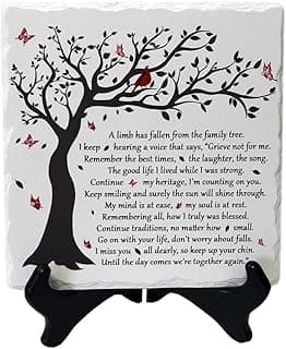 A Limb Has Fallen from The Family Tree Sympathy Plaque with Wooden Stand In loving memory of loved Wall Decor Table Decor Bereavement Condolences Gifts