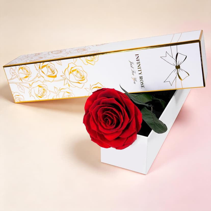 Preserved Rose Flowers for Delivery, Single Red Forever Roses Real Flower Gifts for Women Mom, Mother's Day Wife Anniversary Wedding Graduation Christmas Valentine's Day Rose Gifts for Her Girlfriend B0HBVTMNM1