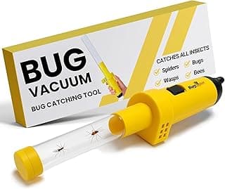 Sonic Technology BugBuster BB100 - Battery Operated Spider Catcher and Release Device, Spider Vacuum Catcher for Kids & Adult, Bug Catch and Release Tool for All Insects with Easy Switch- 14" Yellow