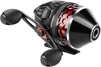 KastKing Brutus Spincast Fishing Reel,Easy to Use Push Button Casting Design,High Speed 4.0:1 Gear Ratio,5 MaxiDur Ball Bearings, Reversible Handle for Left/Right Retrieve, Includes Monofilament Line.