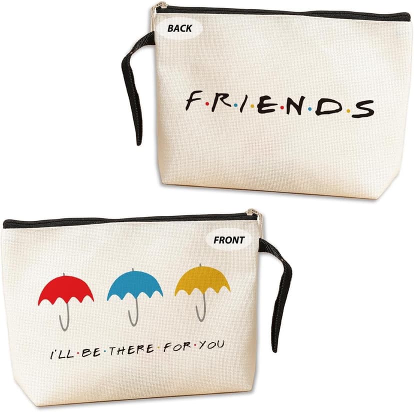 Friends TV Show Christmas Wedding Birthday Gift for Friend, BFF Sister - I'LL be There for YOU Friends Jztco Bestie Gifts for Women Makeup Bag, Friendship Gifts for Women B09NK25NXW