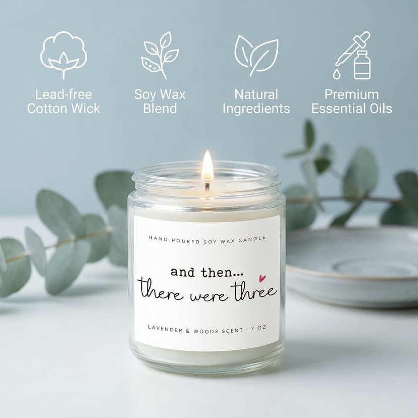 New Mom Gifts, Postpartum Gift for Moms, Gift for New Moms After Birth, New Parents Gifts for Couple, First Time Mom to Be - Lavender Scented Candle 7oz B0FG26C97G