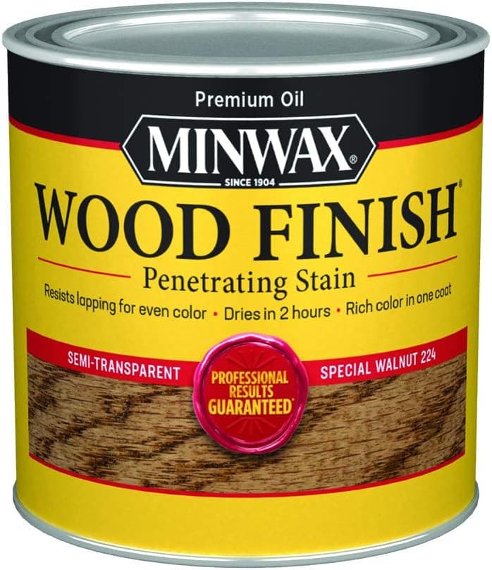 Minwax 222404444 Wood Finish, Special Walnut Stain, Half Pint
