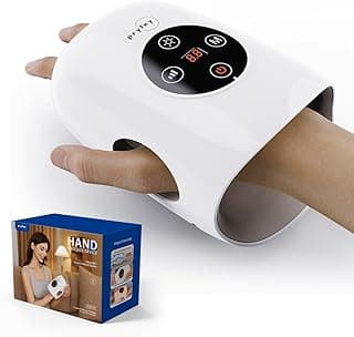 Hand Massager, 9 Modes 9 Intensities Hand Massage, Cordless Hand Massager for Arthritis and Carpal Tunnel, Gift for Christmas Men Women Parents Relaxation at Office,White