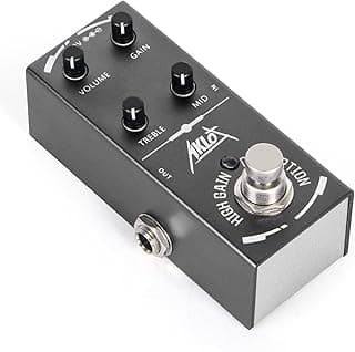 High Gain Distortion Guitar Pedal, AKLOT Electric Effects Pedals Mini Single Type DC 9V True Bypass