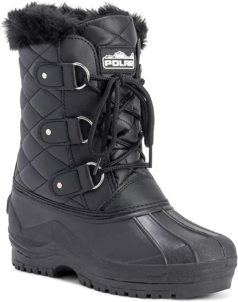 POLAR Womens Mid Calf Mountain Walking Tactical Waterproof Boots
