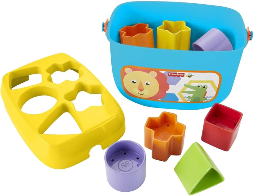 BPA-free plastic,ASTM F963 compliant, sorting + stacking skills, 10 blocks + bucket, no batteries Fisher-Price Baby's First Blocks, Ages 6+ Months B01NCUSC7V