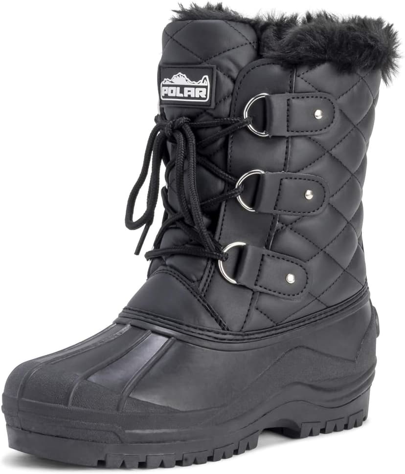 POLAR Womens Mid Calf Mountain Walking Tactical Waterproof Boots