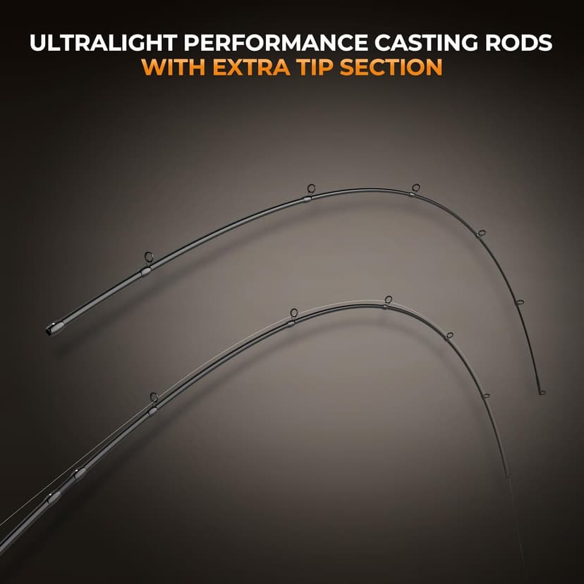 KastKing Zephyr Finesse Fishing Rods – BFS Baitcasting & Spinning Rods, IM6 Graphite, Extra Twin-Tip, 2pc & 3pc Travel Design, Ultra-Light Lure Casting, Stainless Steel Guides with Zirconium Rings