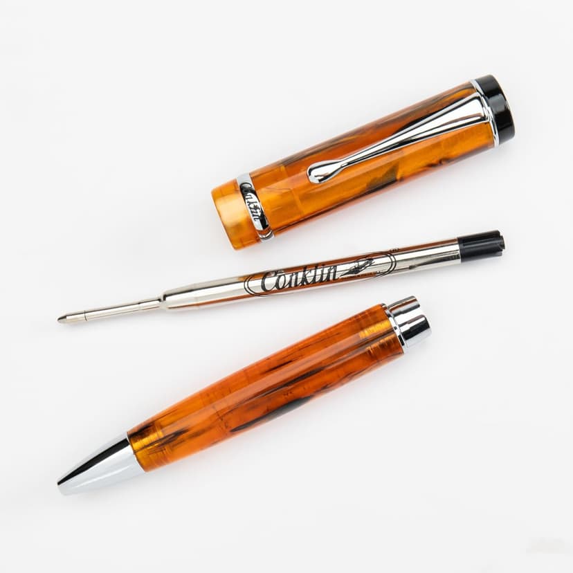 Conklin Duragraph Ballpoint Pen in Amber – Luxury Writing Instrument with Warm Amber Finish, Best Gift for Professionals & Collectors