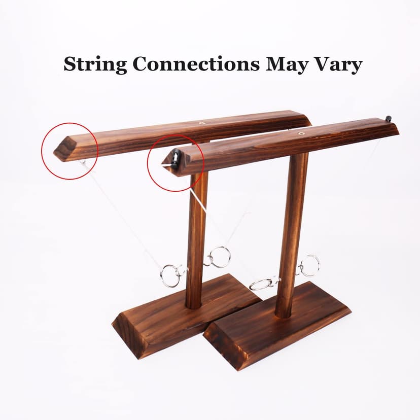 DreamToyz Ring Toss Games for Adults, Yard Games, Patio Decor, Outdoor Indoor Games, Wooden Hook and Ring Game for Bars, Home, Party, 15.7" X 13" Large Size