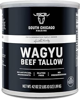 South Chicago Packing Wagyu Beef Tallow, 42 Ounces, Paleo-friendly, Keto-friendly, 100% Pure Wagyu