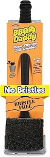 Scrub Daddy BBQ Daddy Grill Brush for Outdoor Grill - Bristle Free Grill Brush with Steel Grill Scraper + Scrub Brush - Temperature Controlled Scrubbing Power for Grill Cleaning (1 Count) B09SVK9YBB