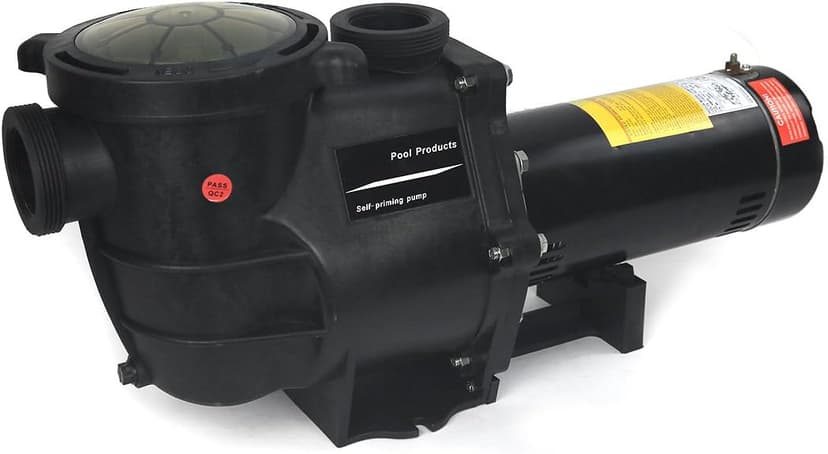 XtremepowerUS 2HP In-Ground Swimming Pool Pump Dual Speed High Flow 2" Inlet 230V High Flo 2-Speed w/ Slip-On Fitting Adapter, 5,820 GPH with Filter Basket