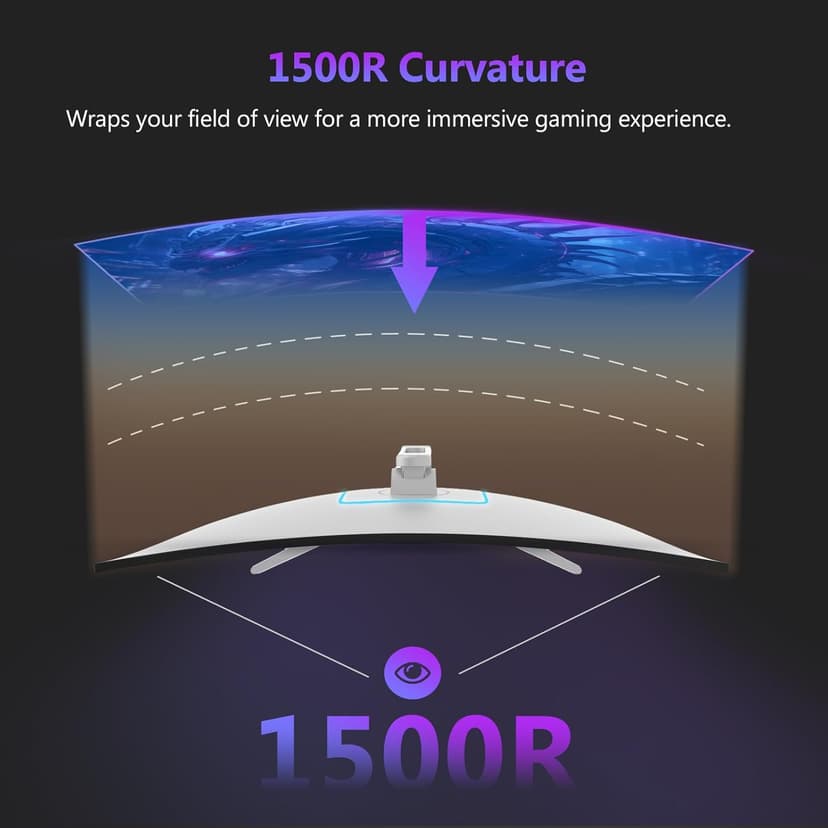 Z Z-EDGE 27 inch Curved Gaming Monitor, FHD 1080P 300Hz 240Hz Computer Monitor, Ultra-Fast MPRT 1ms Curved Monitor, 1500R, 16.7M Colors, UG27H Frameless Bezel, 2X DP 1.4 Ports and 2X HDMI 2.0 Ports