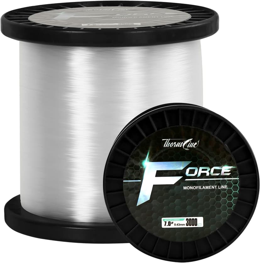 ThornsLine Force Monofilament Fishing Line, Heavy Duty Strong Mono Fishing Wire, Clear Nylon Leader Line