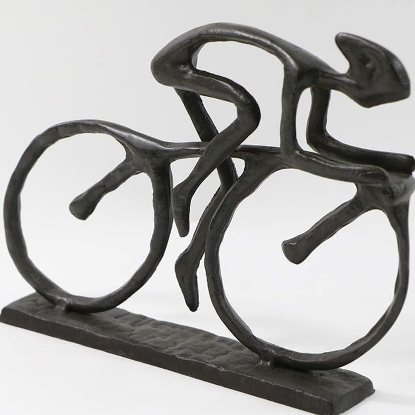 Cast Iron Art Sculpture Home Decoration Statue for The Bicycle Enthusiast Metal Figurine Art Home Décor for Runner Sportsman Cyclist Bicycle Enthusiast (4# Cyclist) B07QDYFNB8
