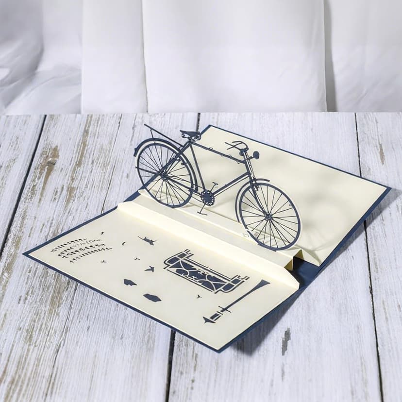 Pop up Card for Birthday Anniversary Thank You Retirement Travel Graduation Bon Voyage-Bicycle Card for Cyclist B0DSKY6PGH