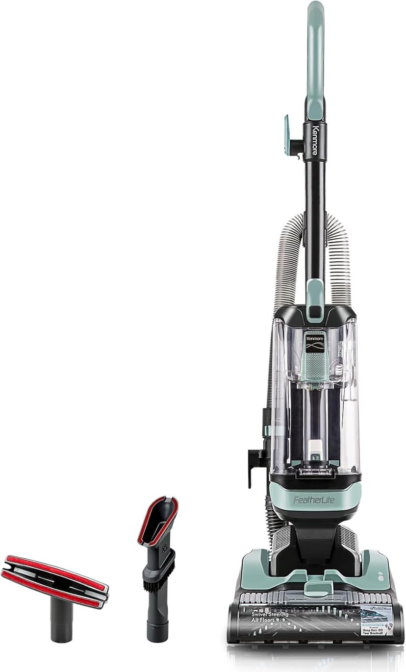 Kenmore DU1275 Bagless Upright Vacuum Lightweight Carpet Cleaner with 4 Height Adjustment, Hair Eliminator brushroll, Pet HandiMate & 2 Cleaning Tools