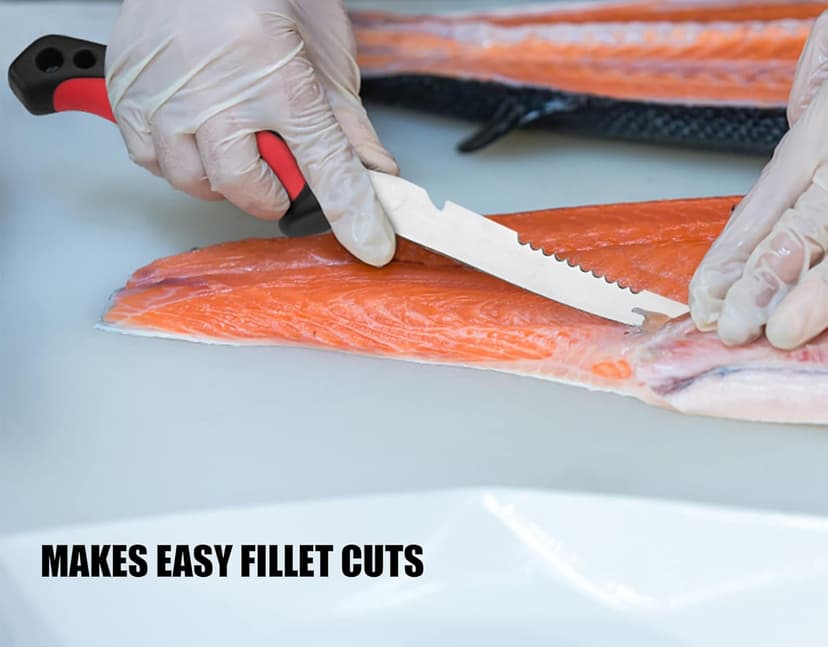 Sidomma 2 pcs Fishing Fillet Knife Set Stainless Steel 6.5 Inch Pro Fish Knife for Filleting, Fishing Gear, Fishing Tool Set, Fishing Sccessories Gifts for Men