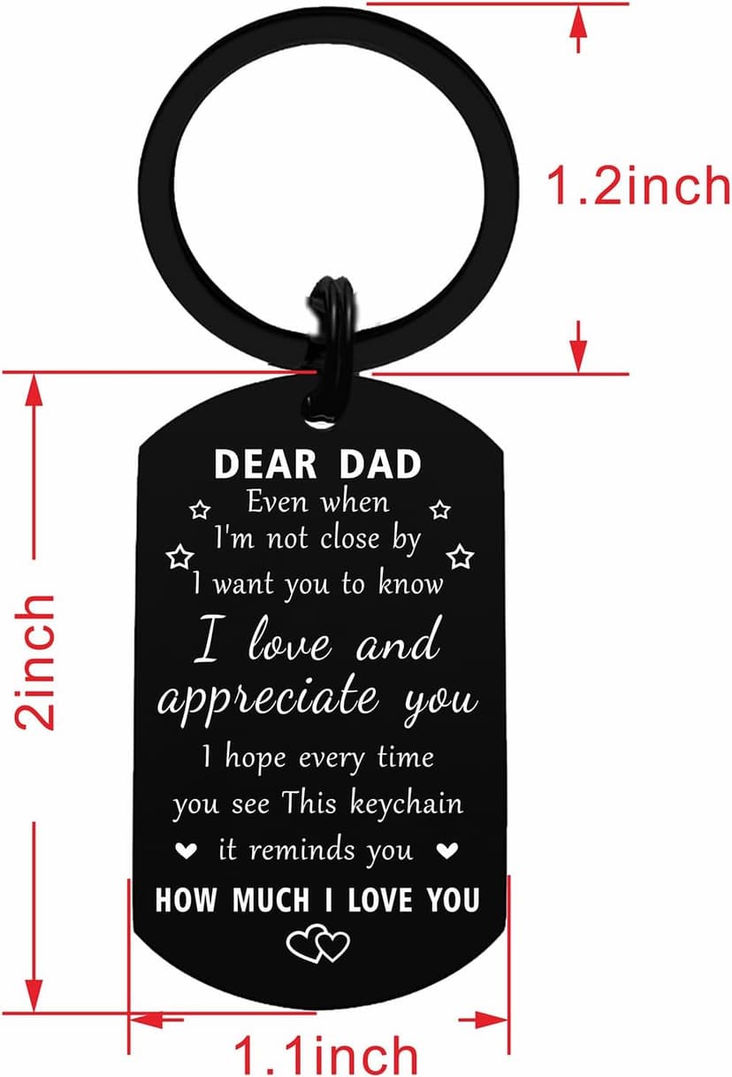Resdink Dad Gifts from Daughter Son- Remember I Love You Dad Birthday Christmas Fathers Day Keychain