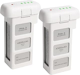 Phantom 3 Battery for DJI, 2 Pack 4500mAh-15.2V Intelligent Flight Battery for DJI Phantom 3/3 Pro/3 Advanced/3 4K/3 SE Drone Replacement