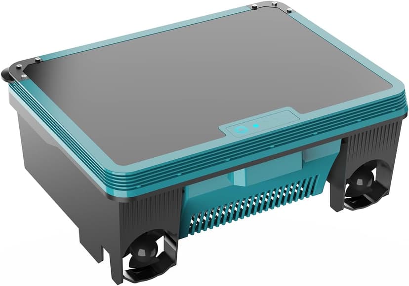 KKI Solar Robotic Pool Skimmer, Cordless Pool Cleaner Vacuum with App & Remote Control,for Inground & Above Ground Pools,Self-Parking