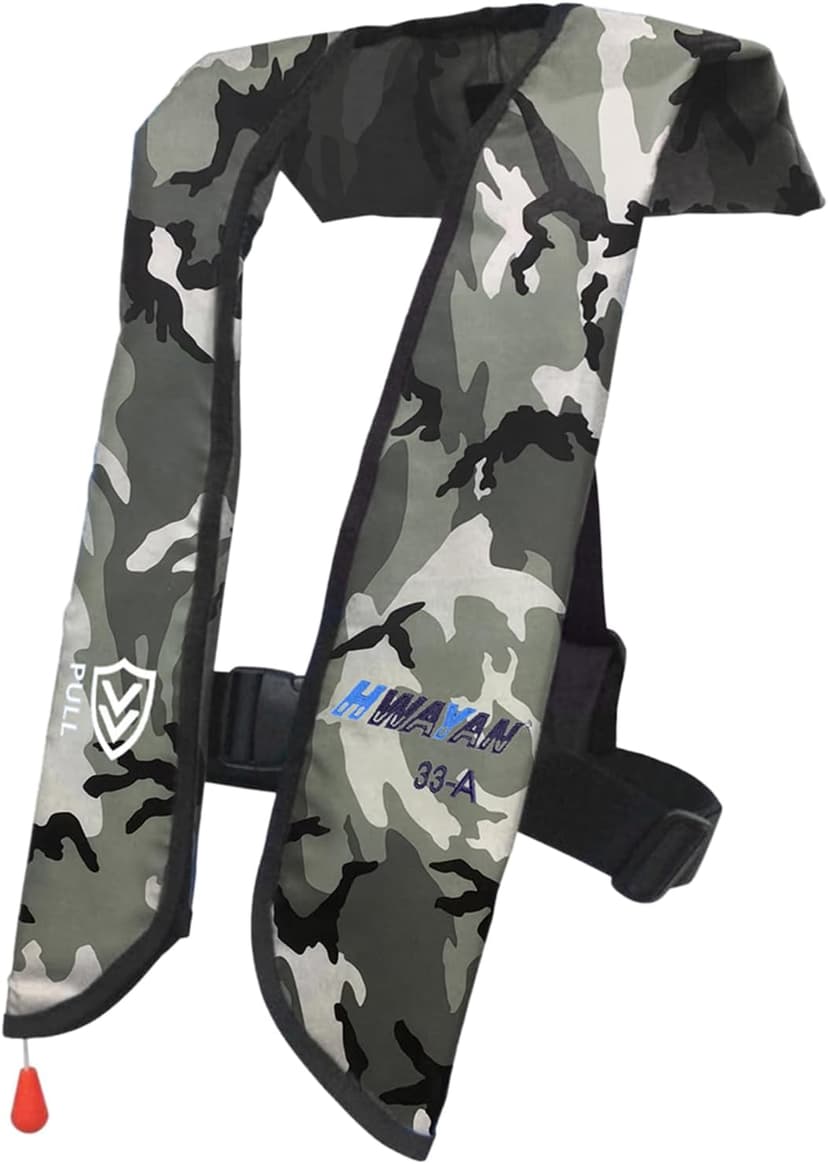 HWAYAN Automatic Inflatable Life Jacket | Inflatable PFD Jackets for Adults|Kayak Life Vest | for Outdoor Water Sports | Fishing Sailing | Jet Skiing | Supports up to 330 lbs