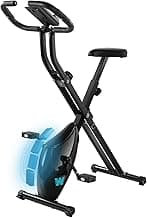 BARWING Stationary Exercise Bike for Home Workout, 5 IN 1 Foldable Indoor Cycling Bike for Seniors, 350LB Capacity, 16-Level Magnetic Resistance, Seat Backrest Adjustments