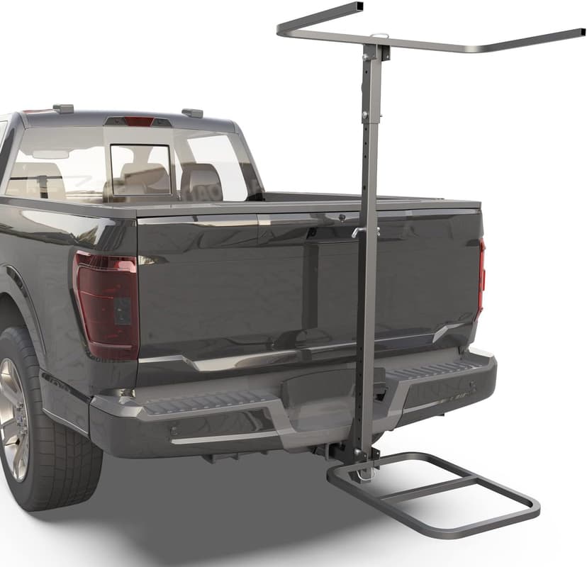 Upgraded RV Hitch Mount Kayak Rack Height Adjustable Vertical Kayak Carrier for RV, Truck, SUV Holds 2 Kayaks up to 12' & 150LBS & 2'' Hitch Receiver