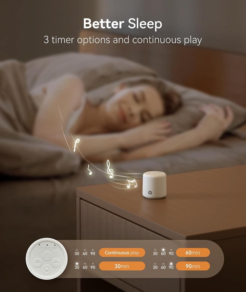 Egg-Sized, 16 Sounds, USB-C, Timer, Baby & Adults, Office Privacy, Gift Use Dreamegg Portable White Noise Machine, 1000mAh Battery, Travel Sleep, Cream B0D1K5JMDH