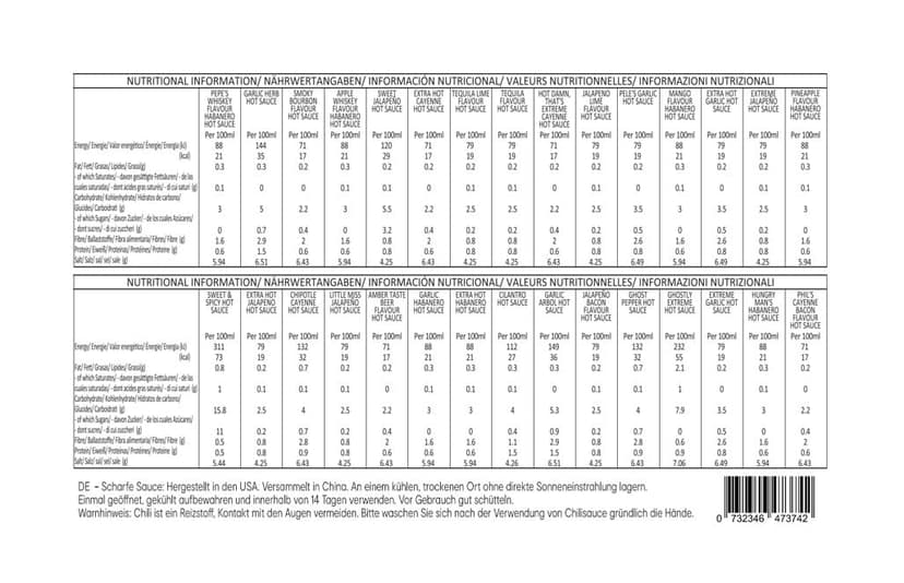 Thoughtfully Gourmet, Master Hot Sauce Collection Sampler Set, Flavors Include Garlic Herb, and More, Hot Sauce Gift, Set of 30