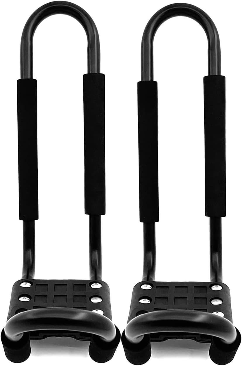 Kayak Roof Rack for 2 Kayaks Carrier, Kayak J Bar Hooks Roof Mount Racks for Universal Cars, SUV, Truck, Set of 4 Racks