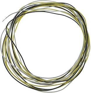 KAISH 19.5ft 22awg PVC Coated Electric Guitar Hookup Wire 22 Gauge Guitar Wiring Harness Wires Black/White/Yellow (each 6.5 Feet)