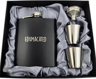 College Graduation Gifts Men 2025, Masters Degree Graduation Gifts, Funny Grad 2025 Present, Adult Graduate Gift Men, Brother Grads Gifts, Nurse Grads Gifts for Women, Edumacated Funny Flask