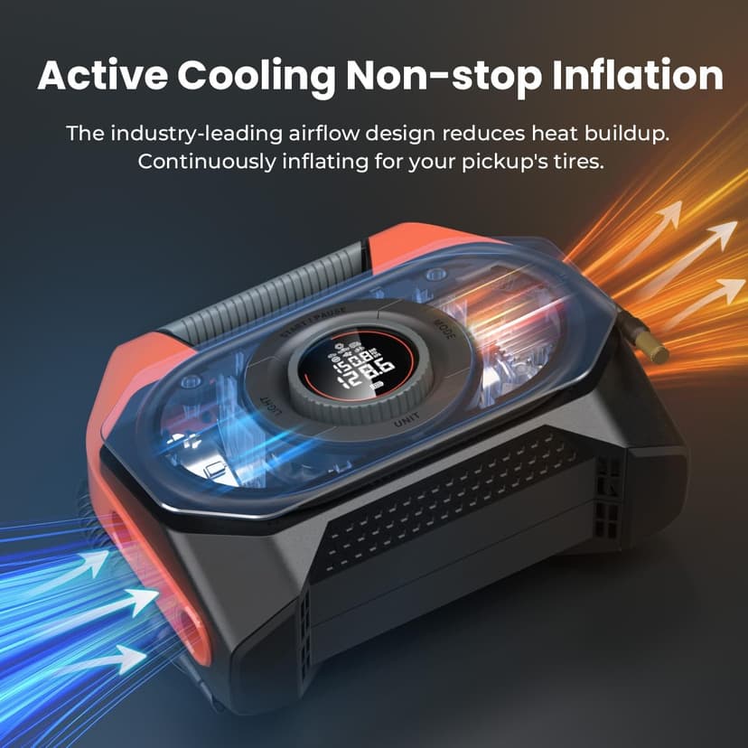 with 19200mAh for Heavy duty Vehicle, Car & Inflatables, 100% Duty Cycle & Dual Cylinder, Bike Pump with LED Backlight,Orange ETENWOLF VORTEX S6 Tire Inflator Portable Air Compressor, Cordless Air Pump B0CGLTPKBZ