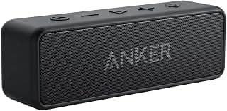 Anker Soundcore 2 Portable Bluetooth Speaker with Stereo Sound, Bluetooth 5, Bassup, IPX7 Waterproof, 24-Hour Playtime, Wireless, Speaker for Home, Outdoors, Travel