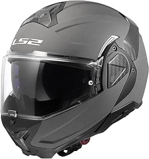 LS2 Helmets Advant II Modular Motorcycle Helmet W/SunShield (Matte Concrete Gray - Large)