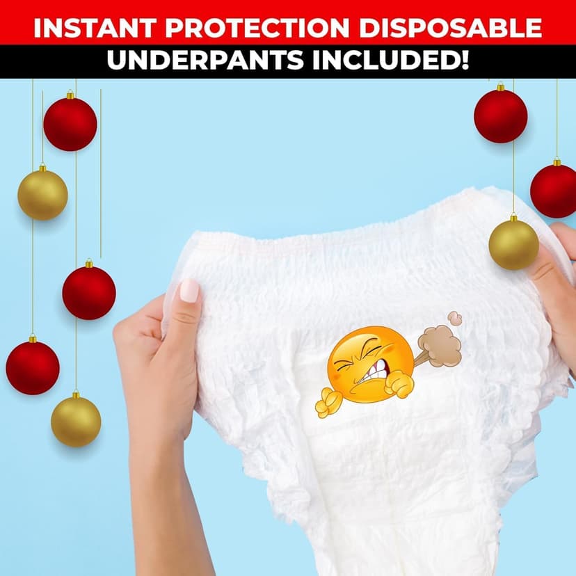 Unique Stocking Suffers for Men Birthday Husband Teens Potty Humor Prank Him Fart Funny Survival Set Gag Gift with Underwear, Hazmat Bag and Wet Wipe for Men B0DWDSKX8P