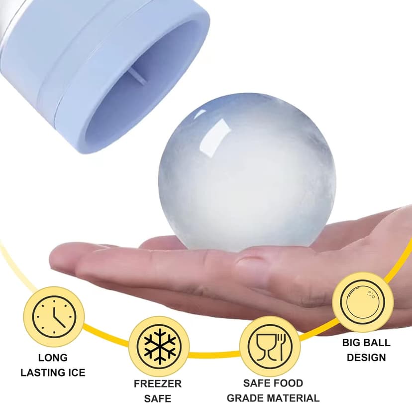 Mfacoy Old Fashioned Whiskey Glasses Set of 4 (2 Crystal Bourbon Glasses, 2 Round Big Ice Ball Molds 11 Oz Rocks Glass with Gift Box, Barware for Scotch Cocktail Rum Vodka Liquor, Gifts for Men