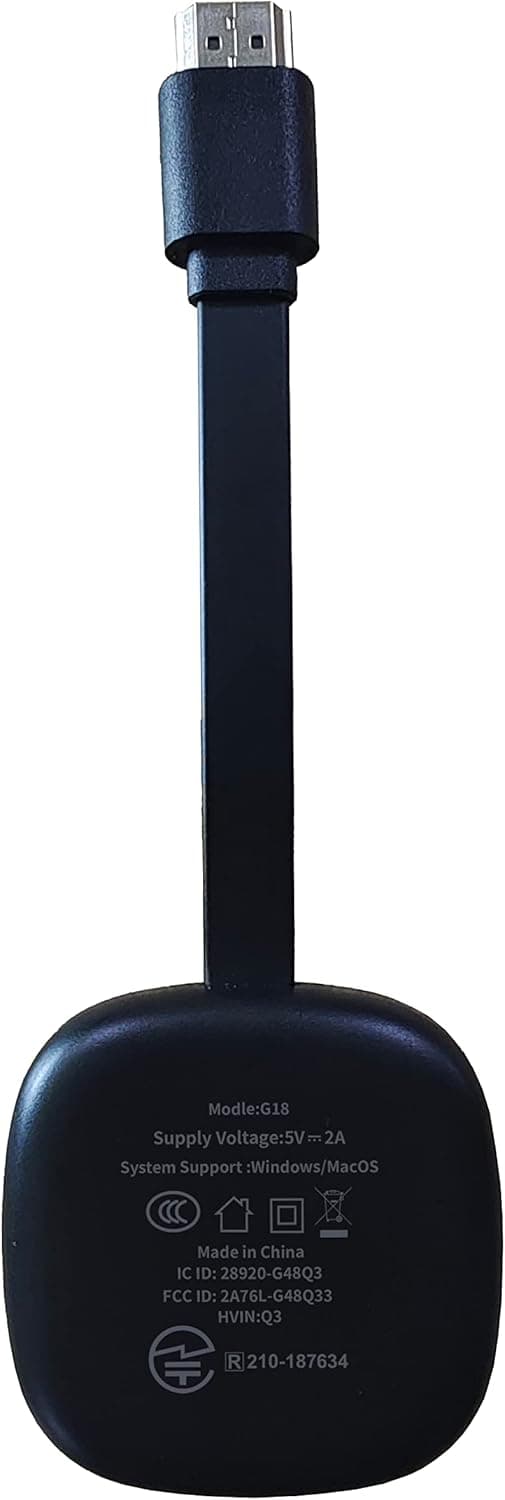 Wireless HDMI Display Dongle Adapter 4K, TIMBOOTECH WiFi HDMI Dongle Adapter Casting Video Receiver for Phone/Pad/OS/Android/PC/MacOS to TV/Projector/Monitor, Support Miracast, DLNA, Airplay