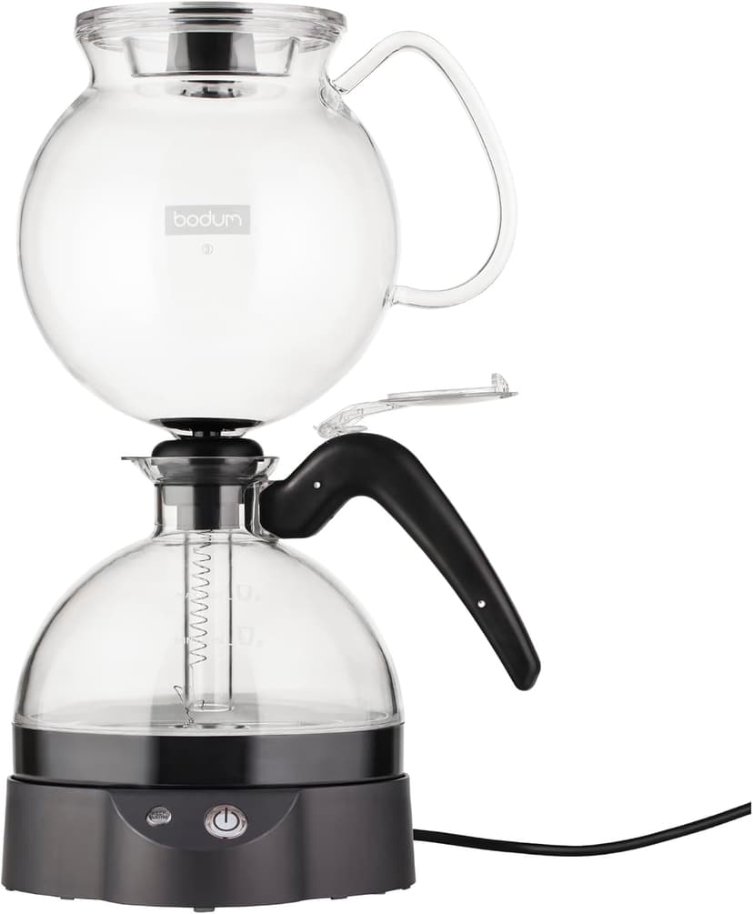 Bodum 34oz ePebo Electric Vacuum Coffee Maker, BPA-Free Tritan Plastic Jug, High-Heat Borosilicate Glass Funnel w/Temperature Control