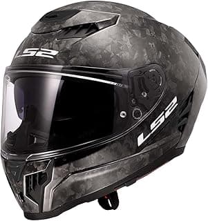 LS2 Helmets Dragon Carbon Full Face Motorcycle Helmet W/ SunShield