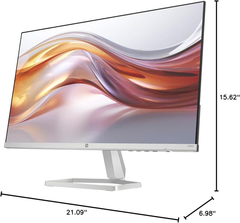 HP 24" 100Hz 300 nits IPS FHD (1920x1080) Monitor (Replaces M24f) w/Docztorm Hub USB Port Expander, Flicker-Free, Adjustable Tilt, 1x HDMI 1.4, 1x VGA, Black/Silver (2026 Latest Model)