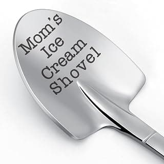 Funny Mom's Ice Cream Shovel Spoon Birthday Gifts for Mama Mommy Mother-in-law Gift Mothers Day Presents for Ice Cream Lover Mom Gift from Daughter/Son, Mom Christmas Stocking Stuffers Engraved Spoon B0G2XQR5GB