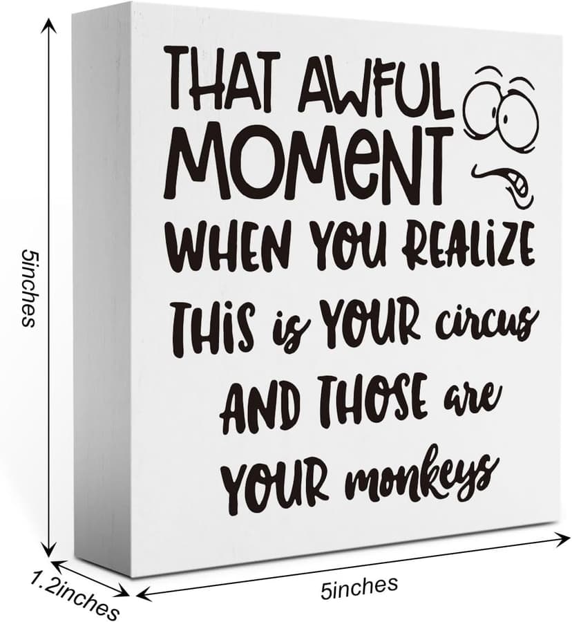 Funny Boss Gifts for Women Men, Gag Gifts Office Sign, Appreciation Gifts for Manager Coworker Employee Decor Funny Home Office Desk Decor Boss Day Gifts 5 X 5 Inch