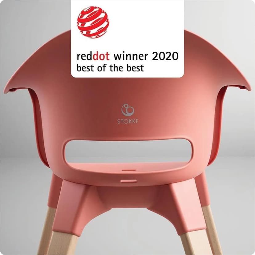 Stokke Clikk High Chair, White - All-in-One High Chair with Tray + Harness - Light, Durable & Travel Friendly - Ergonomic with Adjustable Features - Best for 6-36 Months or Up to 33 lbs