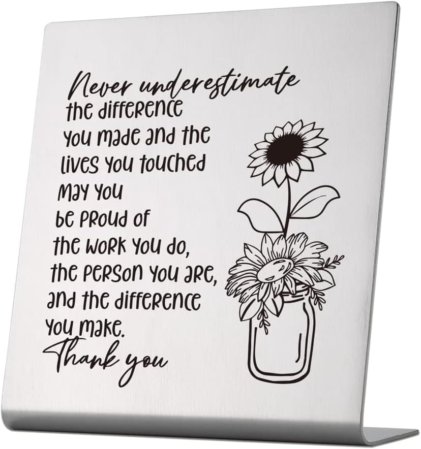 Thank You Gift for Women, Coworker, Friends, Teacher, Retirement Gifts for Coworker, Women, Desk Table Shelf Sign Decor, Inspirational Office Gift for Colleague Leaving Job B0BXH9ZRZL