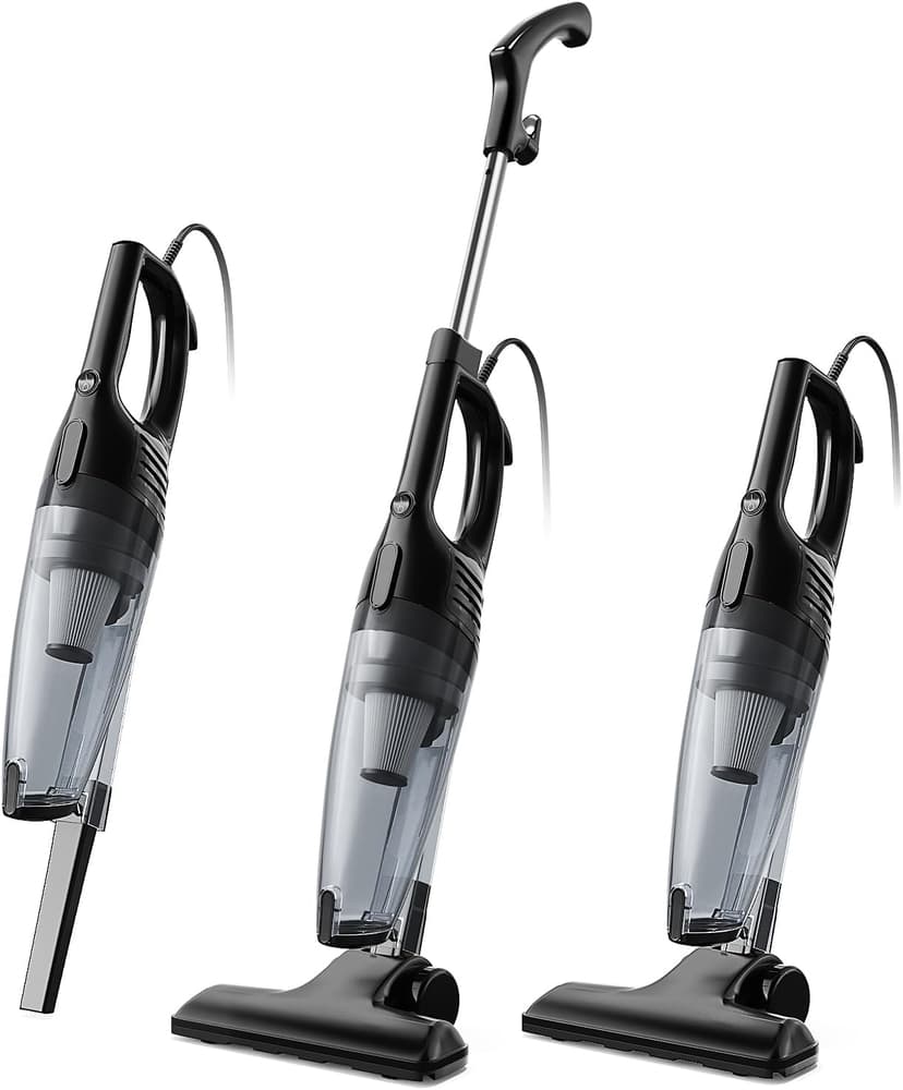Avvnee Corded Stick Vacuum Cleaner – 15000Pa Strong Suction 600W Motor, Ultra-Light 3 lbs Design for Pet Hair, Hard Floors & Low-Pile Rugs | Includes Crevice Tool, 1L Dust Cup, 16.7ft Cord (Black)